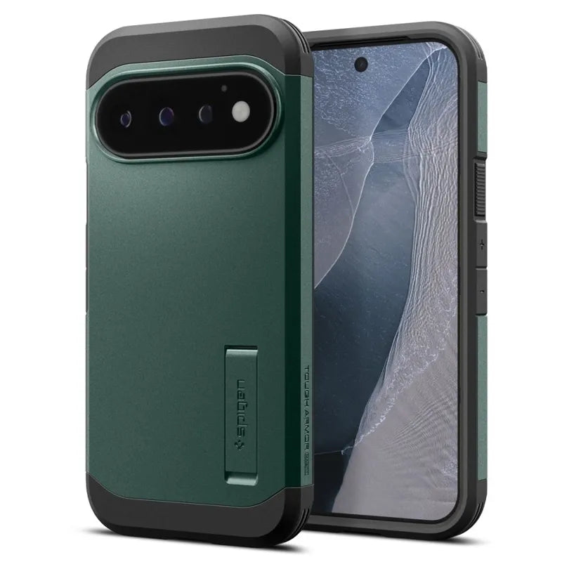 Spigen Tough Armor Mag MagSafe – dėklas Google Pixel 11 Pro (Abyss Green)