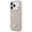 Guess Leather 4G Triangle Strass MagSafe - Dėklas iPhone 17 Pro (rožinis)