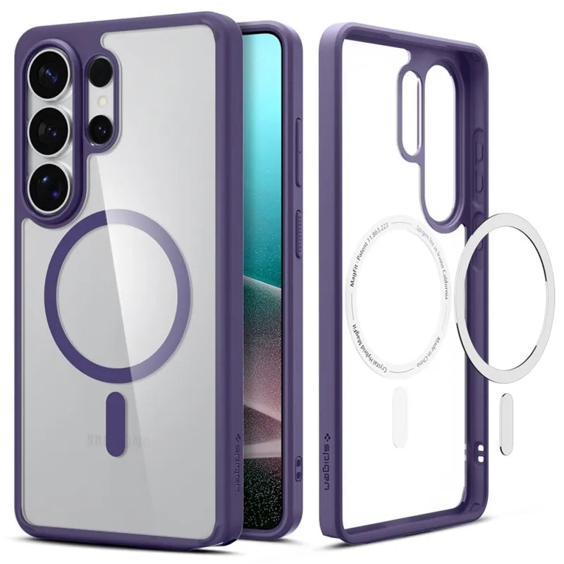 Spigen Ultra Hybrid Mag MagSafe – dėklas, skirtas Samsung Galaxy S26 Ultra (Deep Purple)