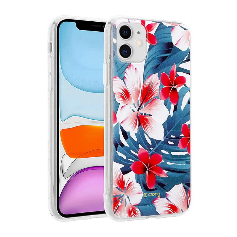 „Crong Flower Case“ – „iPhone 11“ dėklas (raštas 03)