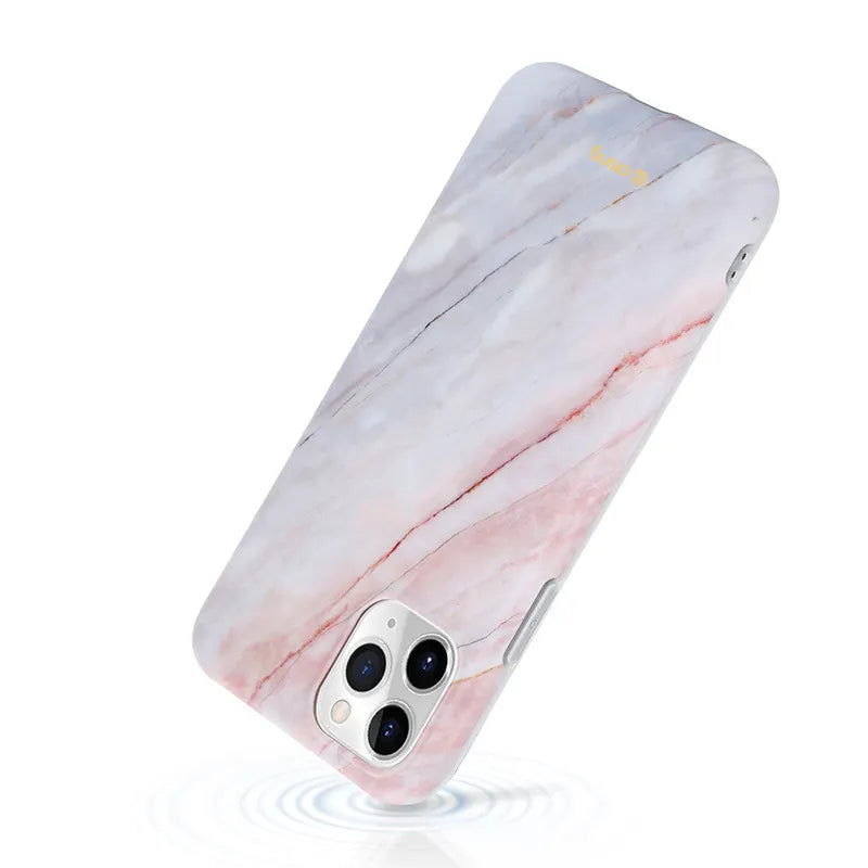 Crong Marble dėklas – dėklas „iPhone 11 Pro“ (rožinis)