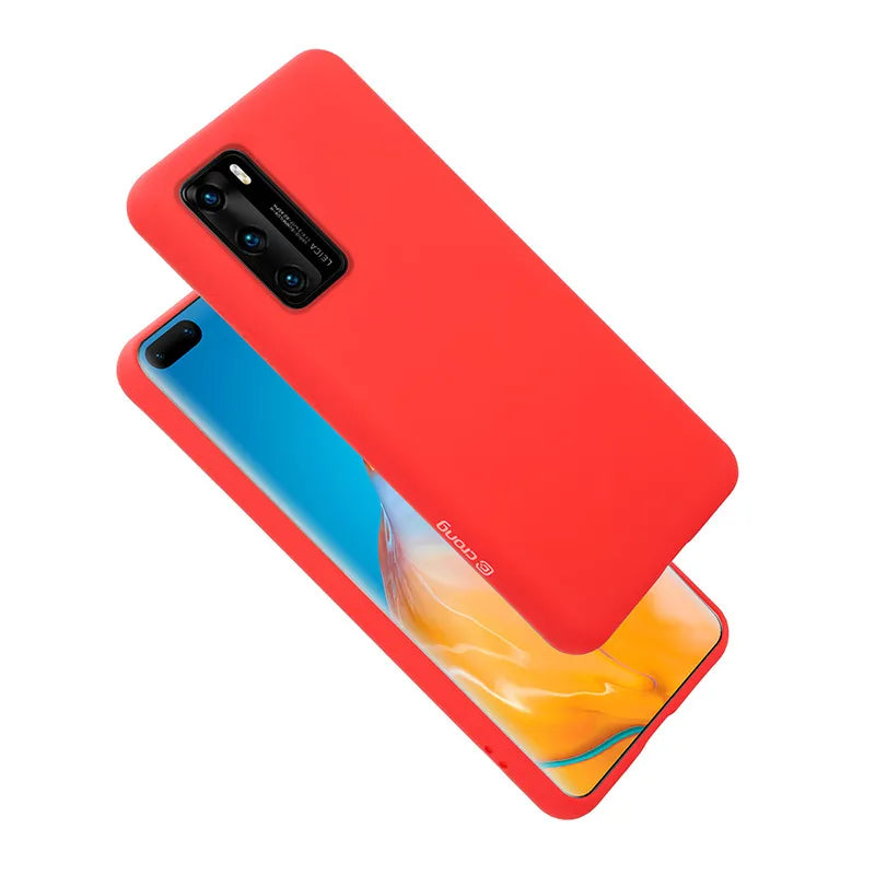 Crong Color Cover – dėklas Huawei P40 telefonui (raudonas)