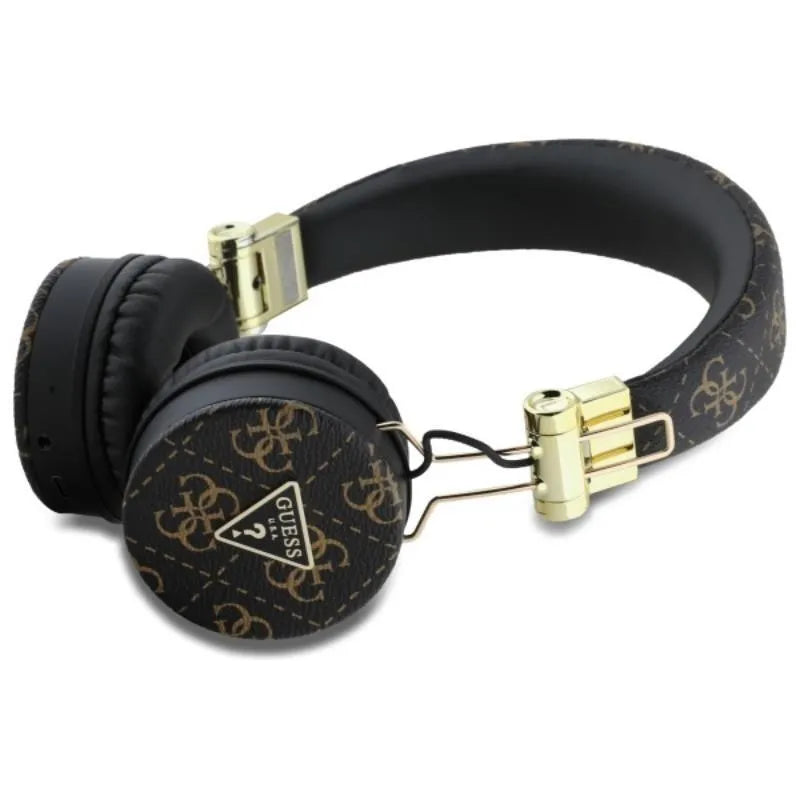 Guess 4G Triangle Round Shape – belaidės „Bluetooth“ ENC ausinės (juodos)