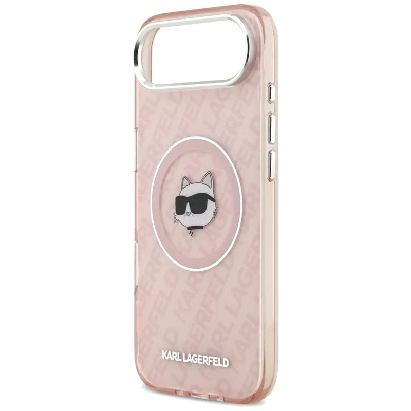 Karl Lagerfeld IML Choupette Head Logo MagSafe – dėklas iPhone Air (rožinis)