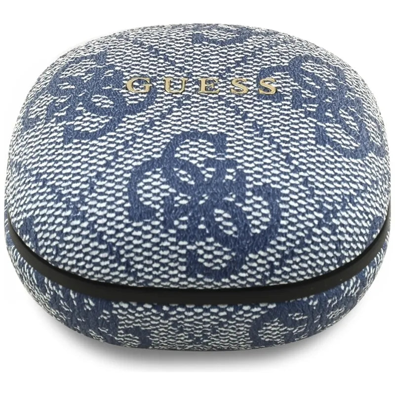 Guess 4G Classic Metal Logo – Bluetooth TWS ENC ausinės + įkrovimo dėklas (Mėlyna)