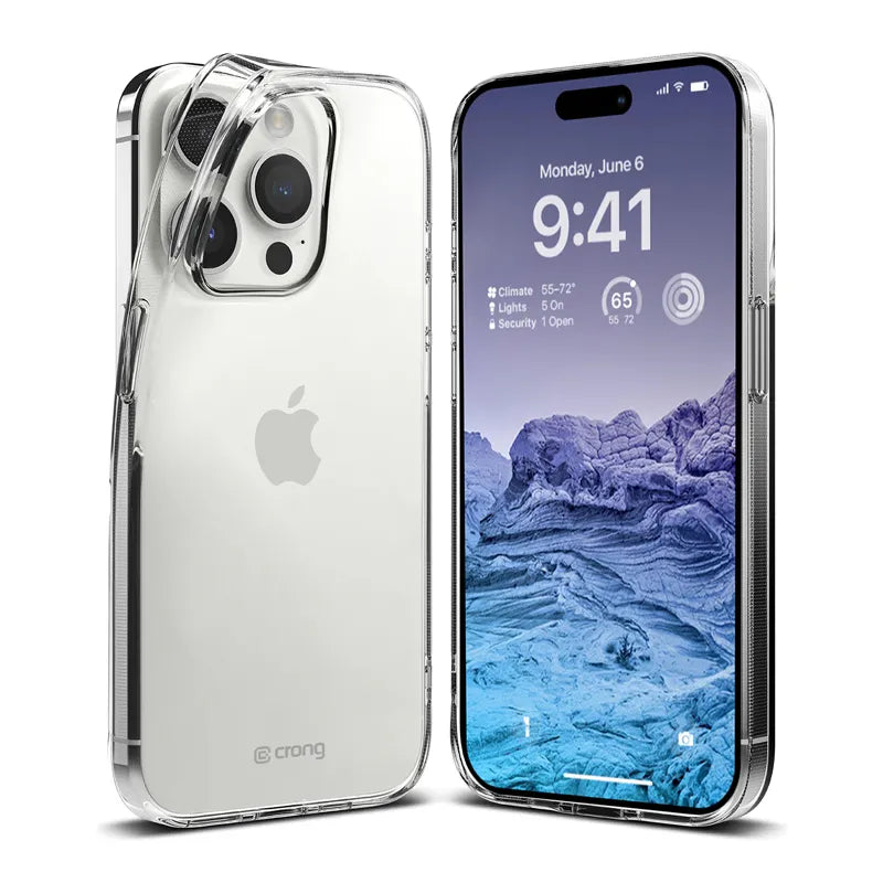 „Crong Crystal Slim Cover“ – „iPhone 15 Pro Max“ dėklas (skaidrus)