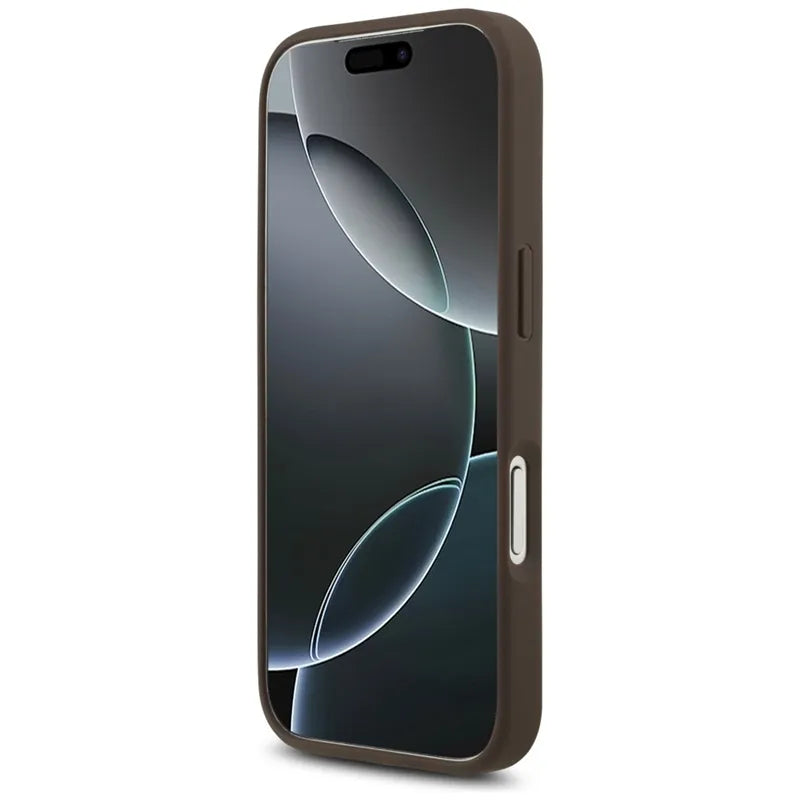 „Guess 4G Big Logo“ – dėklas „iPhone 17 Pro“ (rudas)