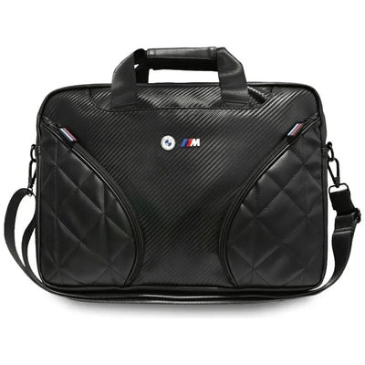 BMW Carbon Pockets & Metal Logo – 16" nešiojamojo kompiuterio krepšys (juodas)