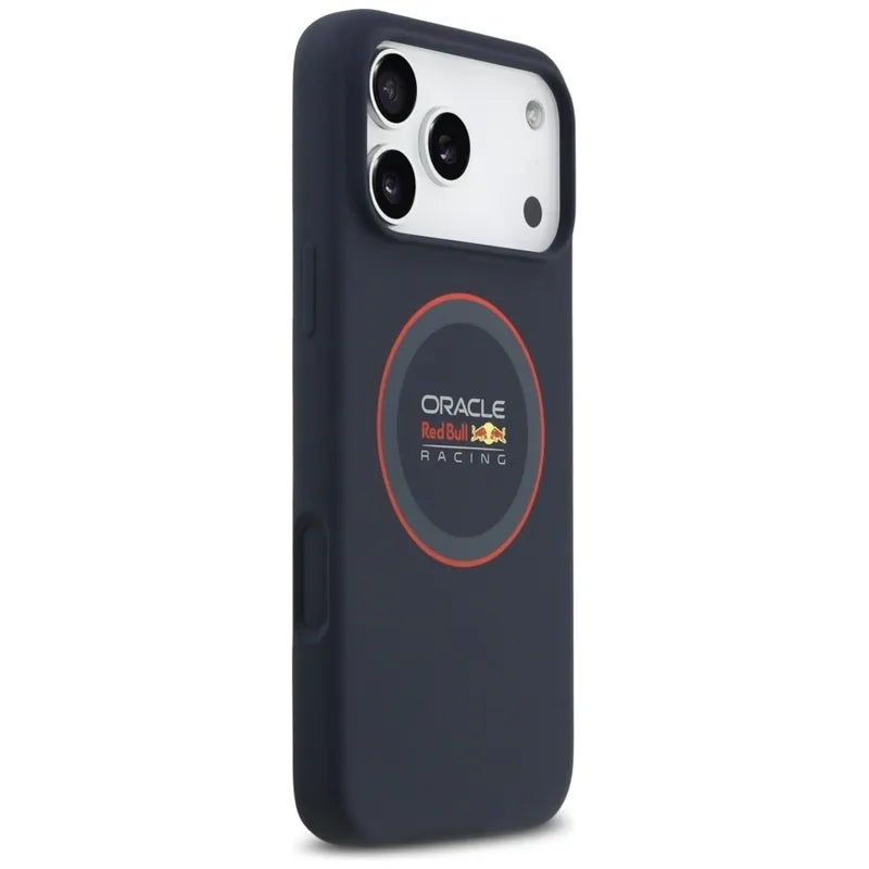 Red Bull Silicone Red Ring MagSafe – iPhone 17 Pro Max dėklas (tamsiai mėlynas)