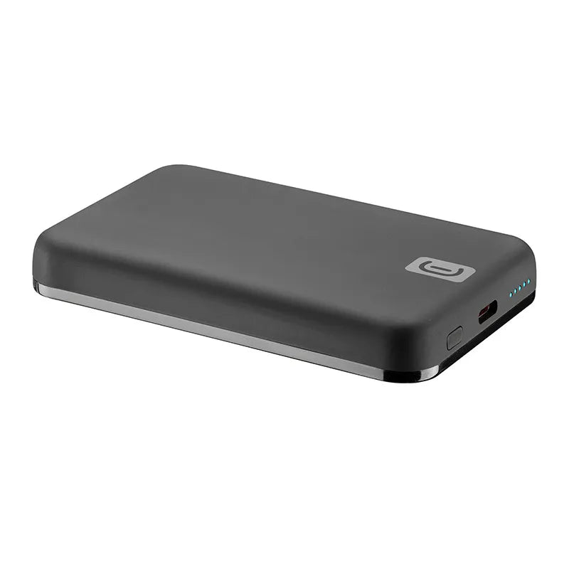Cellularline MAG 5000 - 5000mAh 7.5W MagSafe indukcinė išorinė baterija (juoda)