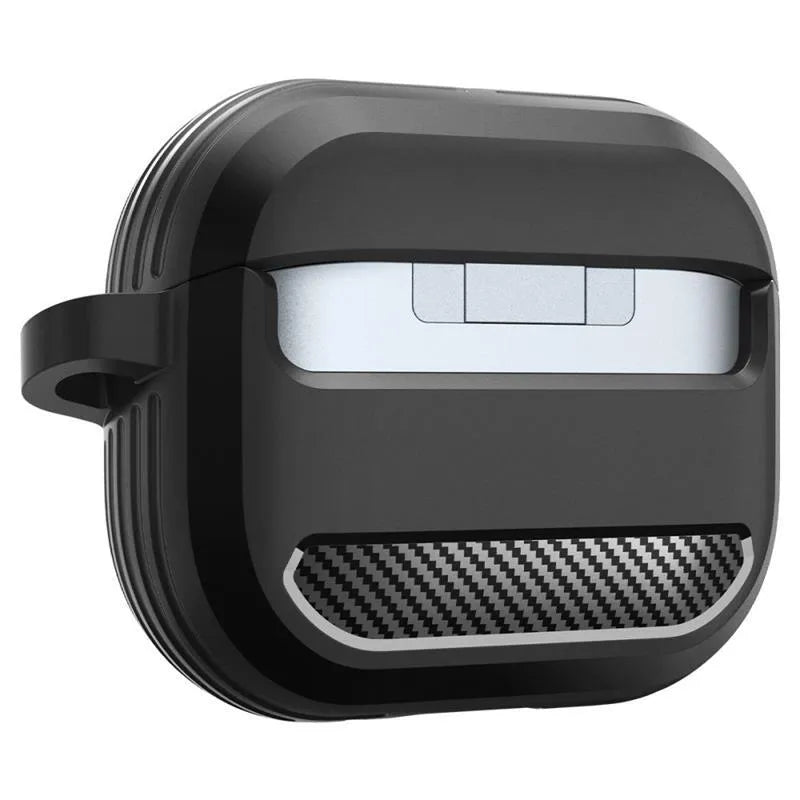 Spigen Rugged Armor – Dėklas Samsung Galaxy Buds 3 / 3 FE / 3 Pro (Matinė juoda)