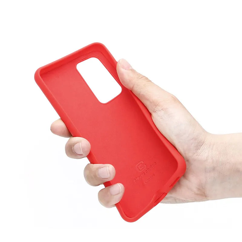 Crong Color Cover – dėklas Huawei P40 telefonui (raudonas)