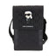 Karl Lagerfeld Saffiano Monogram Ikonik – telefono krepšys per petį (juodas)