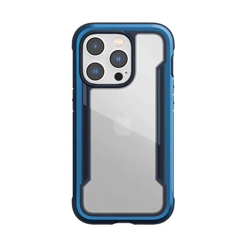 X-Doria Raptic Shield - aliuminis dėklas, skirtas iPhone 14 Pro (išbandytas atsparumas kritimui iš 3 m aukščio) (jūrinė mėlyna)