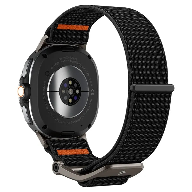 Spigen DuraPro Flex – dirželis Samsung Galaxy Watch 8 / 8 Classic 40 / 44 / 46 mm (juodas)