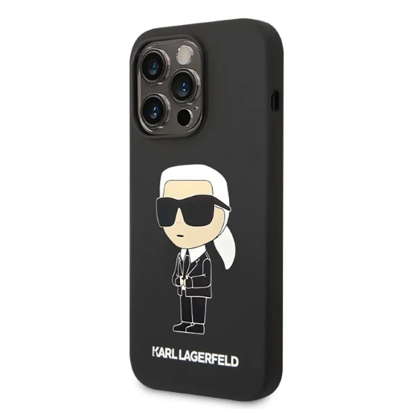 Karl Lagerfeld Silicone NFT Ikonik MagSafe - dėklas iPhone 14 Pro (juodas)