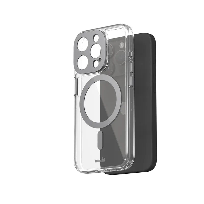 Moshi iGlaze MagSafe – dėklas iPhone 15 Pro (Meteorite Gray)