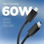 Spigen EB6015CC Essential - USB-C į USB-C laidas 60W 1,5 m (juodas)