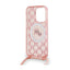 Karl Lagerfeld IML Crossbody Monogram Karl & Choupette Head MagSafe – dėklas iPhone 15 Pro (rožinis)