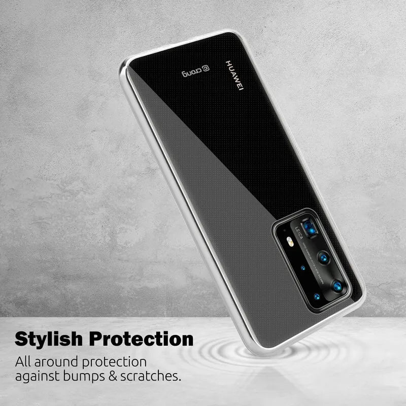 „Crong Crystal Slim Cover“ – Huawei P40 Pro dėklas (skaidrus)