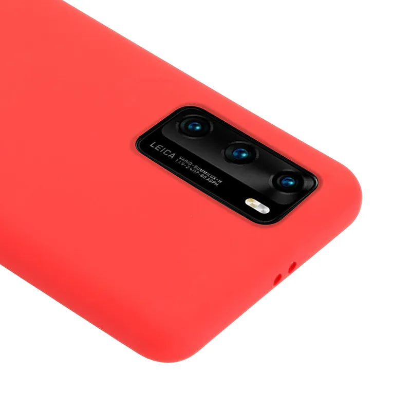 Crong Color Cover – dėklas Huawei P40 telefonui (raudonas)