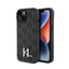Karl Lagerfeld Leather Monogram Hot Stamp Metal Logo – dėklas iPhone 15 telefonui (juodas)