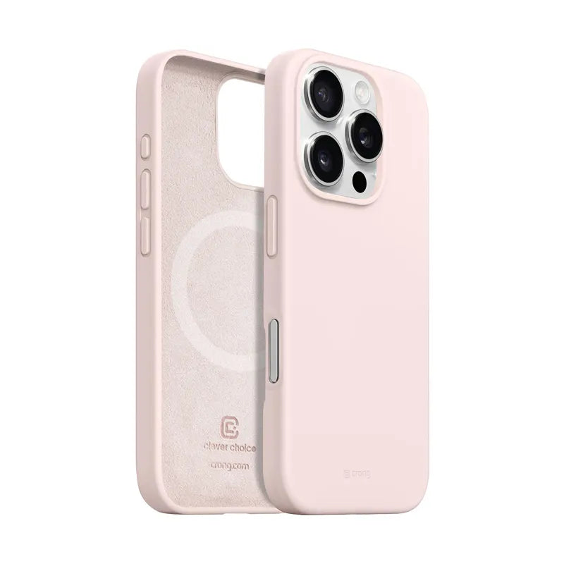 Crong Color Cover Magnetic - iPhone 16 Pro Max MagSafe dėklas (Smėlio rožinė)