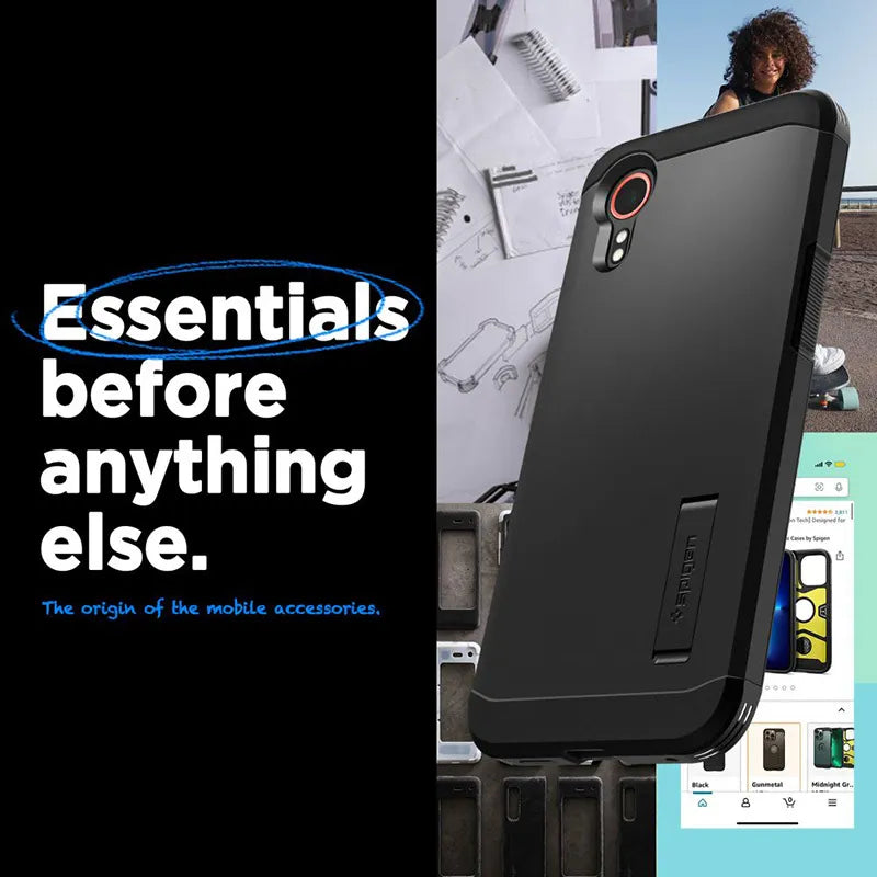 Spigen Tough Armor – Dėklas Samsung Galaxy XCover 7 (juodas)