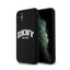 DKNY Liquid Silicone White Printed Logo MagSafe – dėklas iPhone 11 (juodas)