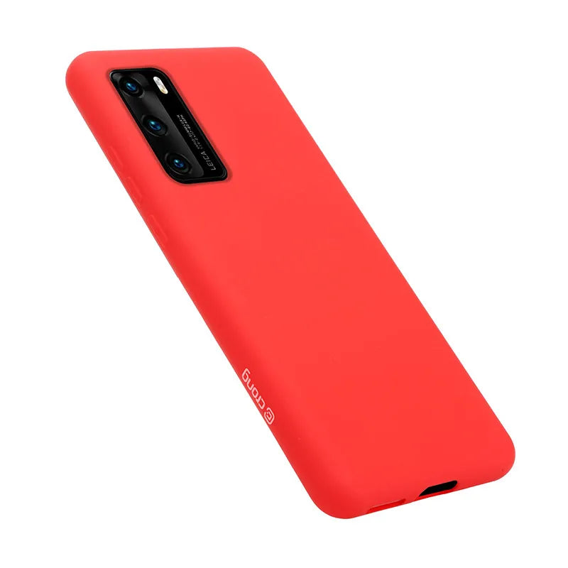 Crong Color Cover – dėklas Huawei P40 telefonui (raudonas)