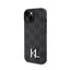 Karl Lagerfeld Leather Monogram Hot Stamp Metal Logo – dėklas iPhone 15 telefonui (juodas)