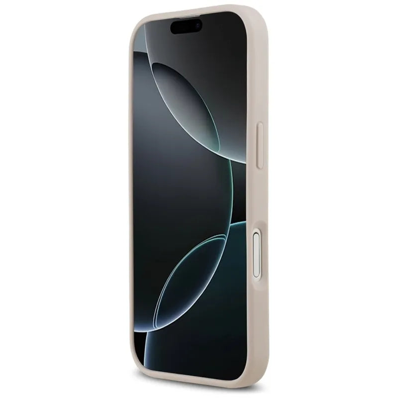 Guess 4G Circle Classic Logo MagSafe – dėklas iPhone 17 (rožinis)