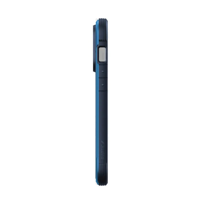 X-Doria Raptic Shield - aliuminis dėklas, skirtas iPhone 14 Pro (išbandytas atsparumas kritimui iš 3 m aukščio) (jūrinė mėlyna)