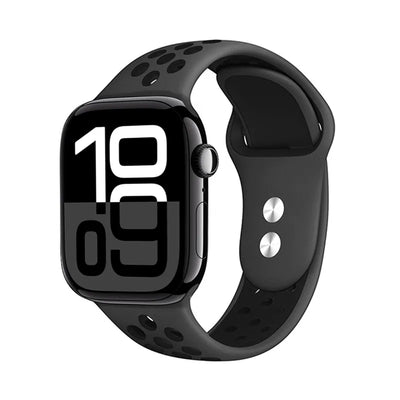 Crong Duo Sport – Apple Watch apyrankė 38/40/41/42 mm (pilka/juoda)
