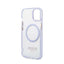 Guess Gold Outline Translucent MagSafe – dėklas iPhone 14 telefonui (violetinis)