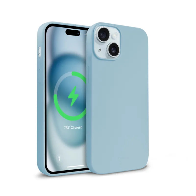 Crong Color Cover Magnetic – „iPhone 15“ „MagSafe“ dėklas (mėlynas)