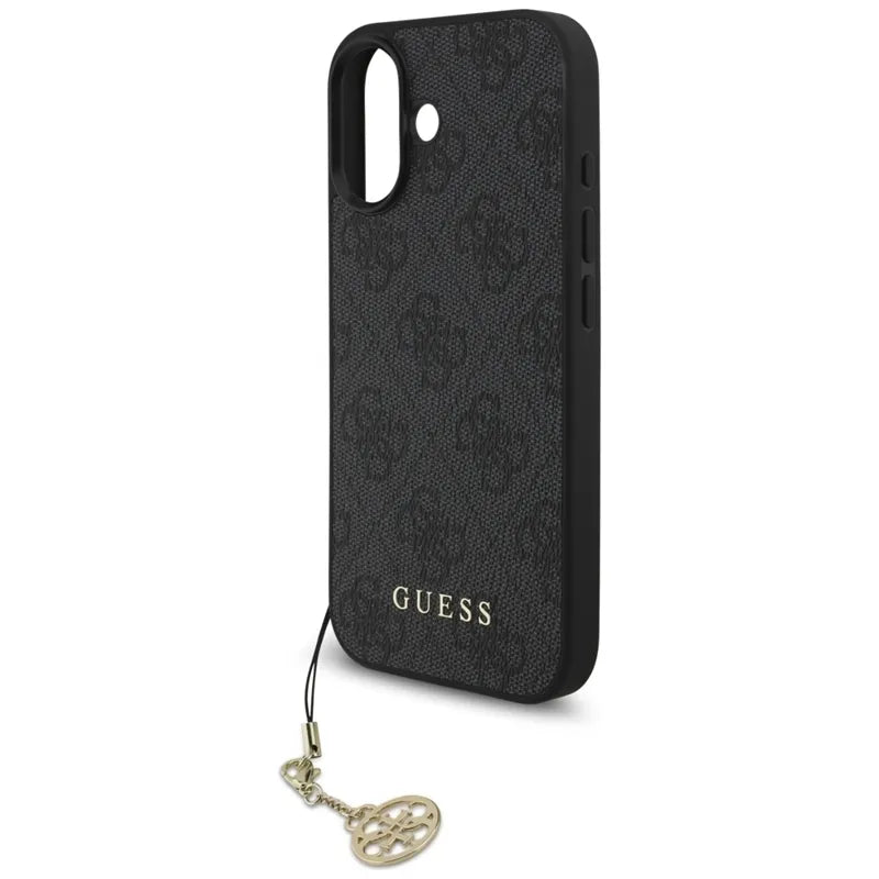 Guess 4G Charms Collection MagSafe – dėklas iPhone 17 (juodas)