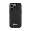 Guess Sequin Script Metal - Dėklas, skirtas iPhone 14 Pro (juodas)