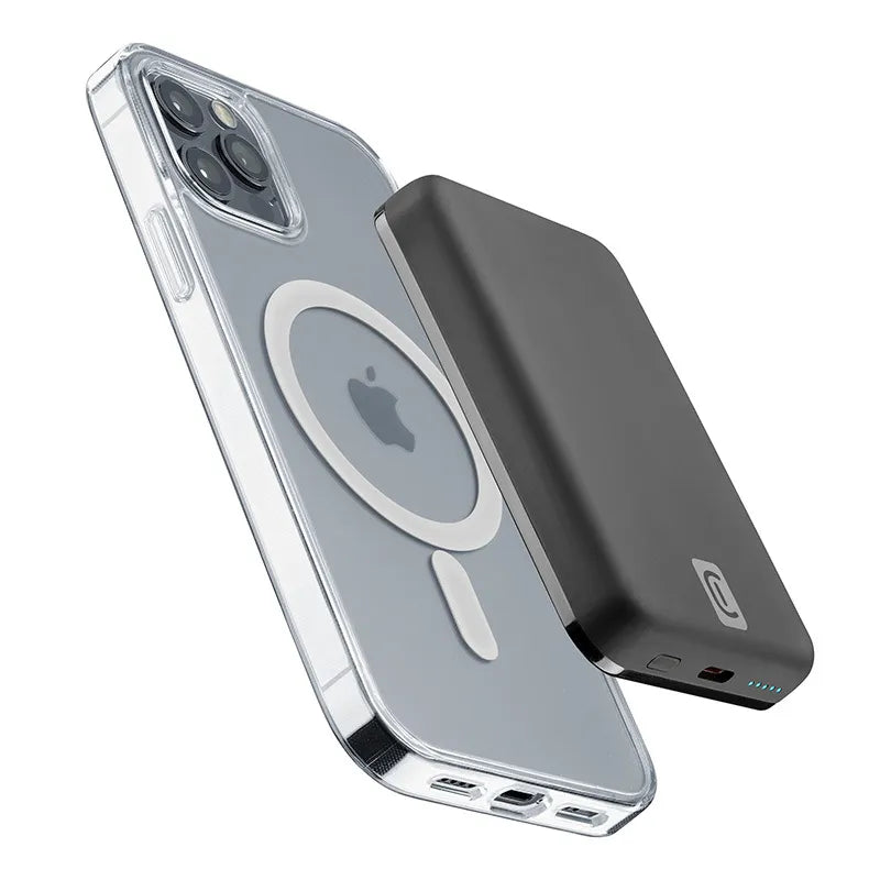 Cellularline MAG 5000 - 5000mAh 7.5W MagSafe indukcinė išorinė baterija (juoda)