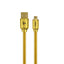 WEKOME WDC-161 Sakin Series – USB-A į Micro USB greito įkrovimo 6A jungiamasis laidas 1 m (Auksinis)