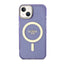 Guess Glitter Gold MagSafe – dėklas iPhone 14 Plus (violetinis)