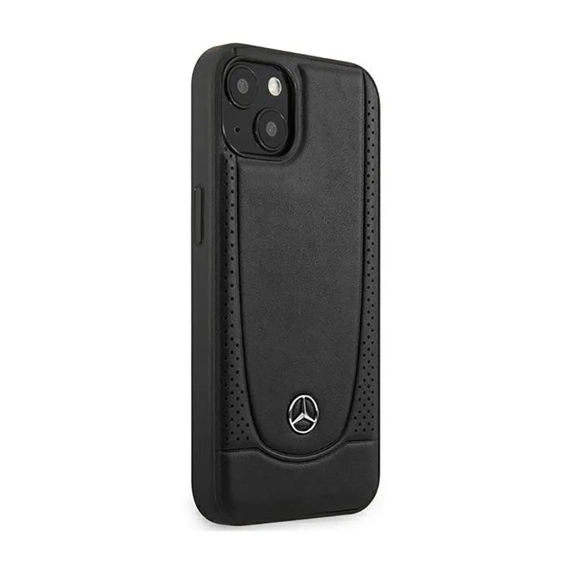 Mercedes Leather Urban Line - Dėklas iPhone 14 Plus (Juodas)
