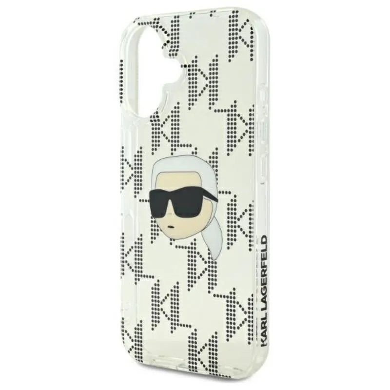 Karl Lagerfeld IML Karl Head Electroplated – dėklas iPhone 16 telefonui (skaidrus)