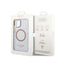Guess Gold Outline Translucent MagSafe – dėklas iPhone 14 telefonui (violetinis)