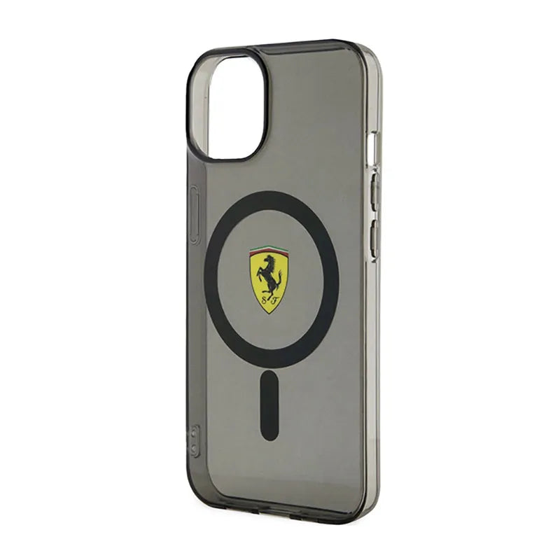 Ferrari Translucent MagSafe – dėklas iPhone 14 (juodas)