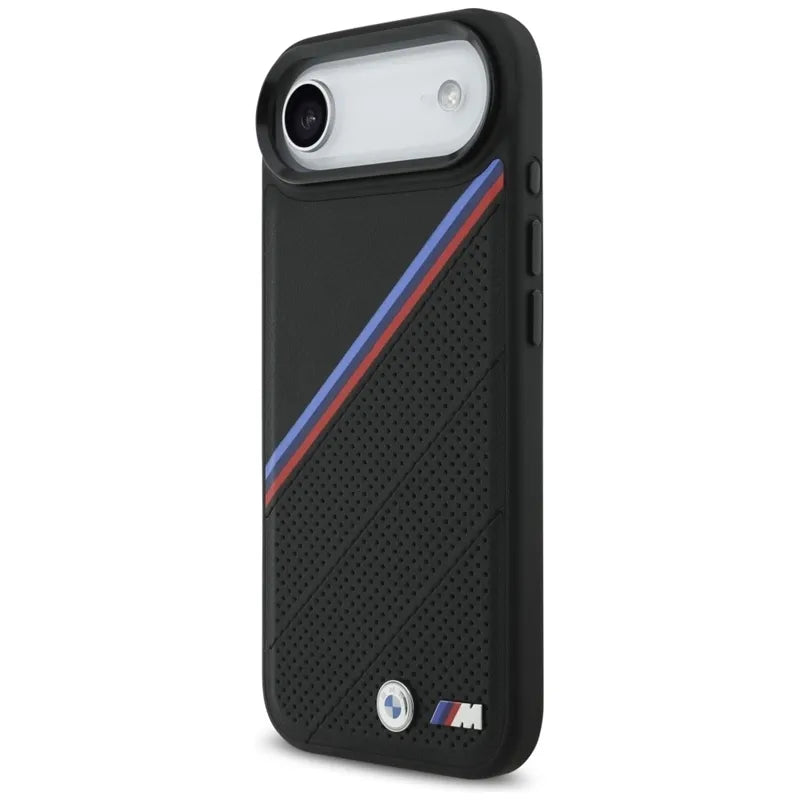 BMW M Tricolor Metal Logo MagSafe - iPhone Air dėklas (juodas)