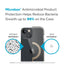 Speck Presidio Perfect-Clear with Glitter + MagSafe – iPhone 15 Plus / 14 Plus dėklas su MICROBAN danga (skaidrus / auksiniai blizgučiai)