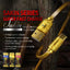 WEKOME WDC-161 Sakin Series – USB-A į Micro USB greito įkrovimo 6A jungiamasis laidas 1 m (Auksinis)