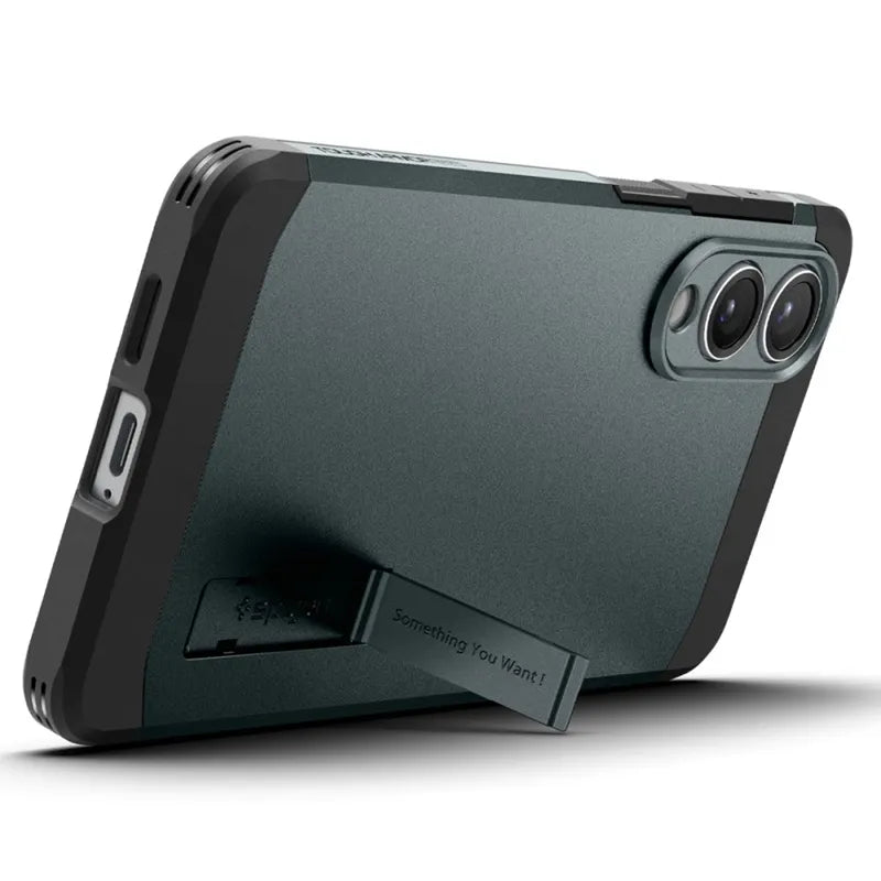 Spigen Tough Armor MagSafe – dėklas Samsung Galaxy S25 Edge (Abyss Green)