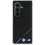 BMW M Leather Perforated Tricolor Stripe Metal Logos MagSafe – dėklas Samsung Galaxy Z Fold 8 Ultra (juodas)